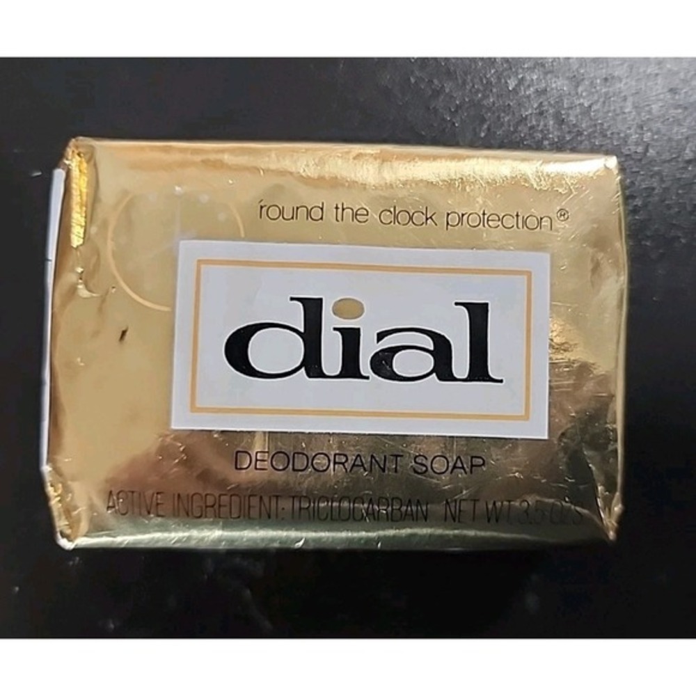 NEW 3.5 Oz. Bar Pack Vintage Dial Gold Bath Size Bars Soap Gold Foil Wrapper